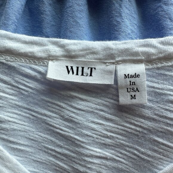 Wilt V Neck Short Sleeve Baby Fit Tee Womens Size M Slub Knit Classic Capsule - Picture 6 of 10